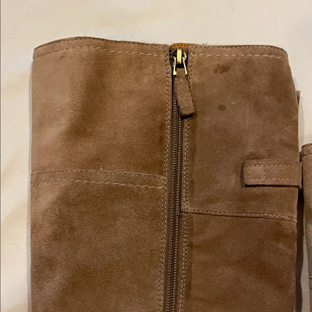 Franco Sarto Over the Knee Tan Suede Boots - Picture 2 of 15